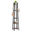 4 Tier Coat Rack with 8 Hooks and Storage Shelves Brown 1