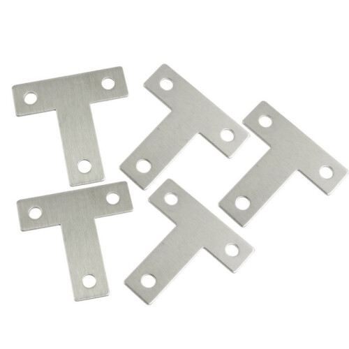 30 Pcs Angle Plate Corner Brace Flat T Shape Repair Bracket 40mm X 40mm 1