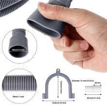 2X Washing Machine Drain Hose 10 Ft Flexible Dishwasher Drain Hose Extension Kits Corrugated Washer Discharge Hose