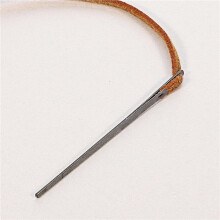 4 Pcs Leather Sewing Needles, Single Hole Iron Lacing Needles for Hand Stitching, Ideal for Leather Crafts