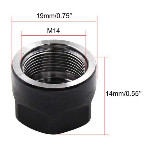 8Pcs ER11-A Type M14 Thread Collet Clamping Hex Nuts, for CNC Milling Chuck Holder Lathe 1