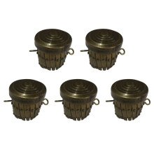 5X Runde Beenden Taschen Hardware GeldböRse Rahmen Teile Stift Tasche Kupplung Rahmen Verschluss MüNze Zylinder GeldböRse ZubehöR (Bronze)
