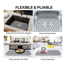 Protezioni per Lavello Nel Silicone per Cucina, Griglia per Tappetino Antiscivolo Pieghevole per Lavello Nel Porcellana Nel Acciaio Inossidabile 2