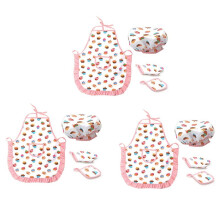 12Pcs Kids Cooking and Baking Set Includes Apron for Little Girls, Chef Hat, for Toddler Dress