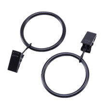 72 Pack Rings Curtain Clips Strong Metal Decorative Drapery Window Curtain Ring with Clip Interior Diameter Black