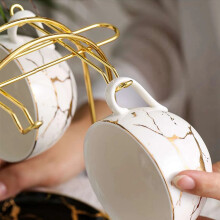 2X Soporte para Taza de Café de Mesa de Cocina Nórdica para El Hogar, Soporte para 6 Tazas