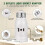 2 Outlet Light Socket Adapter,E26 Bulb Socket to Outlet Splitter,Convert Medium Screw Socket Into A Socket 2 Outlets 4pc 6