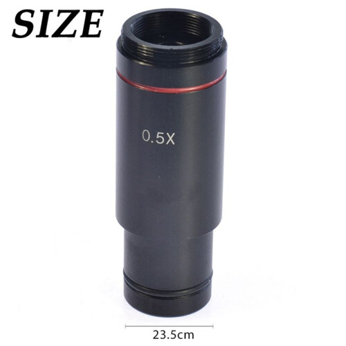 2pcs 0.5X C Mount Microscope Adapter 23.2mm Electronic Eyepiece Reduction Lens 0.5X Microscope Relay Lens 1