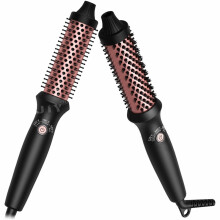 Thermal Blowout Brush, 10 Temp LCD Display Up to 400F Ceramic Tourmaline Ionic Hot Brush