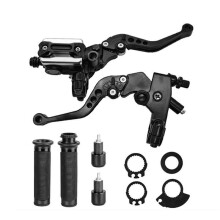 1 Satz Brems- und Kupplungs-Hauptzylinderhebel Universal Aluminium Motorradlenker Hydraulischer Brems- und Kupplungshebelsatz