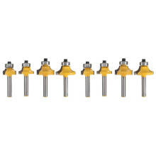 8Pcs 1/4 Inch Shank Round Over Router Bits Corner Rounding -Forming Edging Tool Set
