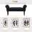 Upholstered Bed Bench with Soft Seat, Black 7