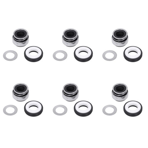 6X 12mm Coiled Spring Rubber Bellow Pump Mechanical Seal 301-12
