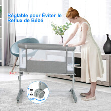 3-in-1 babycosleeper, in hoogte verstelbaar, inclusief matras en tas.