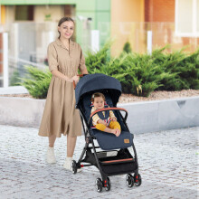 Kinderwagen mit Verdeck, 95-175 verstellbare Rückenlehne, schnell zusammenklappbar