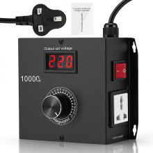 Voltage Regulator, AC 220V Electronic Voltage Regulator with LED Display SCR High Precision Single Phrase Motor Fan Speed Controller Dimmer Thermostat
