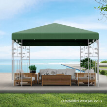 Vervangend luifel voor tuinpaviljoen, 300x300 cm, waterdicht polyester