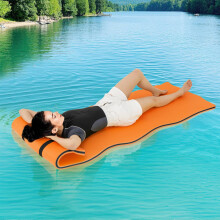 Drijvend watermatje, 3-laags XPE-schuim, 83 x 26 inch, oranje