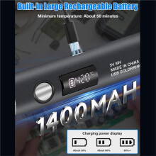 Portable Cordless Soldering Iron Kit, 1400mAh LCD Digital Adjustable Temperature Thermostatic Soldering for DIY Repair