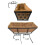 Window Flower Box Holder with Black Iron Structure, 61 x 18 x 12 6