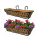 Window Flower Box Holder with Black Iron Structure, 61 x 18 x 12 7