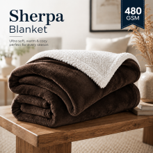 (Single Sherpa Blankets, Coffee -Sherpa Blanket) Sherpa Fleece Blankets Reversible Plush Throw Soft Warm Luxurious Double Layer Sofa Bed Blanket