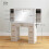 Kaptafel met spiegel, 12 ledlampjes, 7 lades, wit 5