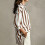 Women's Striped Button Down Shirt Long Sleeve Collared-Purple M 6