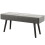 Velvet Upholstered Bench, Bed Bench, 100x36x45cm, Grey 2