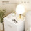 White MDF Nightstand with 3 Drawers for Bedroom Storage 7