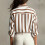 Women's Striped Button Down Shirt Long Sleeve Collared-Blue XL 5