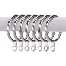 80 Pcs Metal Curtain Ring for Curtains and Poles,Dangling Sliding Eyelet Ring 32 mm Inner Diameter (Silver)