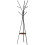 Scandinavian Coat Rack with 7 Hooks Black and Brown 1