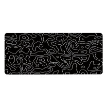 Alfombrilla Escritorio,Alfombrilla RatóN Extendida con Contorno TopográFico, Alfombrilla para RatóN y Teclado de Computadora con Base