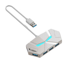 Expansor de Concentrador USB 3.0 Tipo C de 7 Puertos Adaptador OTG de Alta Velocidad de 5 Gbps Estación de Acoplamiento para Computadora Portátil