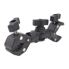 Double Clamp Mount Bracket Magic Arm Clamp for Insta 360 Camera Monitor Led Light Selfie Stick Motorcycle Bracket