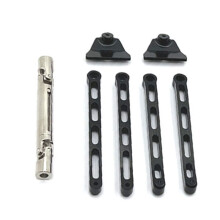 Zugstangen-StoßDäMpfer-Set für MNMODEL 1/12 MN82 LC79 MN78 Ferngesteuerte Autoteile, Metall-Upgrade, Schwarz