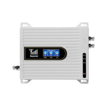 Wzmacniacz Sygnału Telefonu Komórkowego 900/1800/2100MHz, Wzmacniacz GSM 3G 4G LTE, Wzmacniacz Trójpasmowy, Przedłużacz Sieci 4G LTE, Wtyczka EU