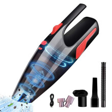 Handheld Vacuum, Hand Vacuum Cordless with High Power, Vacuum Cleaner Handheld Powered By Li-Ion Battery Rechargeable Quick Charge Tech,Car