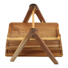 Three Tier Wooden Tray Organizer Rack Farmhouse Tiered Cupcake Stand Food Table Decorative Display Set for Wedding Party