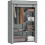 Light Grey Fabric Wardrobe with 6 Shelves and Clothes Rail 1