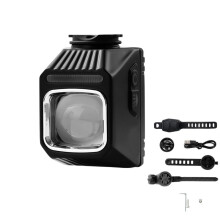 Bicycle Front Light 1200LM Flashlight Rechargeable Bike Hanging Headlight Wireless Remote Cycling Front Lights Black