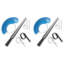 2X Ring Size Measuring Tool Set, Ring Mandrel Ring Sizer Gauge, Ring Sizing Stick and Ring Gauge