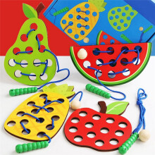 Children'S Wooden Fruit Threading Toys-Enhance Hand-Eye Coordination, Early Education Toys