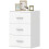 White MDF Nightstand with 3 Drawers for Bedroom Storage 2