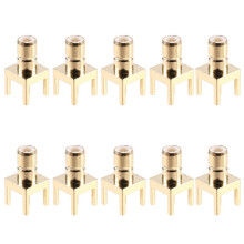 10 Connecteurs SMB pour Montage sur Circuit Imprimé, Adaptateur Coaxial RF Mâle SMB