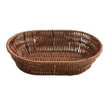 Corbeille à Pain en Osier, Plateaux de Service Alimentaire de Table, Panier de Rangement Tissé à la Main pour Fruits dans le Restaurant et la