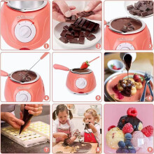 Electric Melting Chocolate Pot Gift Set Chocolate Melting with DIY Mold and Accessories for Candy Milk Cheese EU Plug A