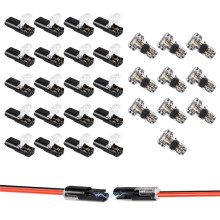 30 Stuks Laagspanningsdraadconnectoren, Insteekbare LED-Draadconnectoren 3 en 2-Pins Connectoren LED-Stripconnectoren