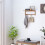 Wall Mounted Coat Rack with Hooks Space Saving Natural Wood 4